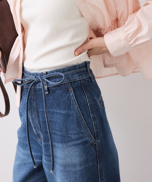 VIS（ビス）の「ベルト付きワイドシルエットデニムパンツ（デニムパンツ・レディース・ブルー/ブルー系・M/S/SS）」の12枚目の写真