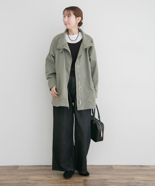 ITEMS URBANRESEARCH(アイテムズ アーバンリサーチ)の「テントラインハーフコート(テーラードジャケット・レディース・SAND/SAGE・Free)」の8枚目の写真