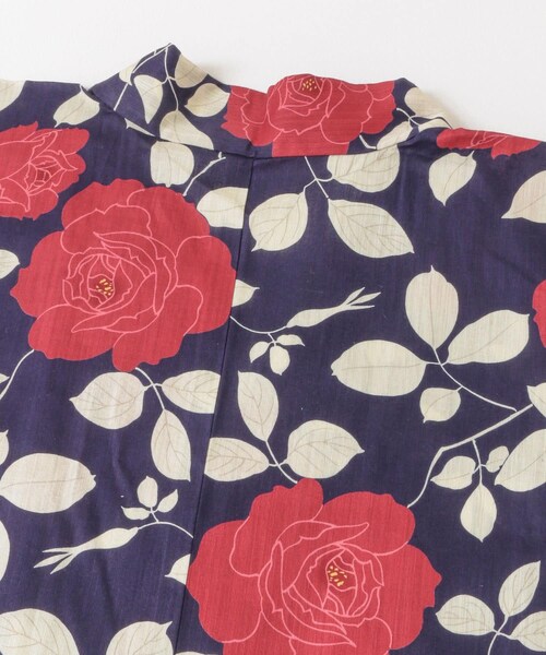 綿麻ゆかた 薔薇
