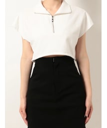 EMODA | カバーハーフジップトップ(Tシャツ/カットソー)