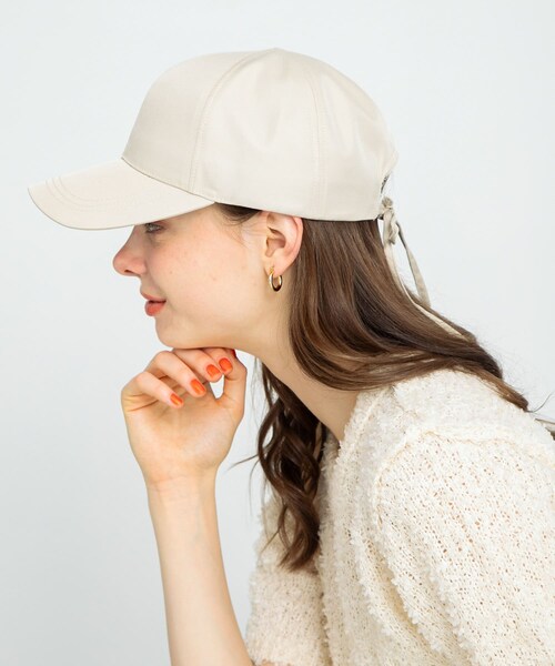 URBAN RESEARCH Sonny Label（アーバンリサーチサニーレーベル）の「UVCUTバックリボンキャップ（キャップ・レディース・ライトベージュ/ブラック/ピンク・one）」の11枚目の写真