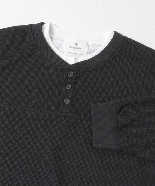 URBAN RESEARCH Sonny Label（アーバンリサーチサニーレーベル）の「ワッフルレイヤードロングスリーブTEE（Tシャツ/カットソー・メンズ・ブラック/グレー/ブルーグレー・M/L）」の6枚目の写真