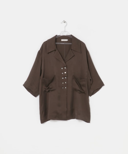 LAATO（ラート）の「open collar shirts（シャツ/ブラウス・レディース・ミスト/チョコレート・Free）」の22枚目の写真