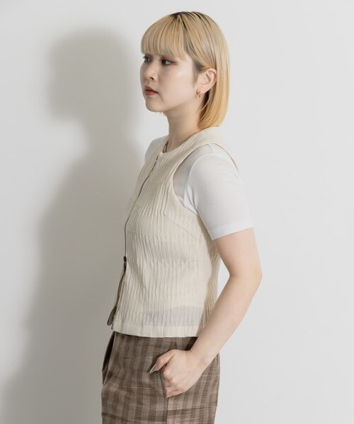 THE GOODLAND MARKET（ザグッドランドマーケット）の「PALIT　Neptune Tank Top（タンクトップ・レディース・WHITE・Free）」の4枚目の写真