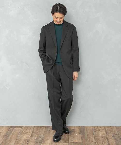 URBAN RESEARCH DOORS（アーバンリサーチドアーズ）の「LIFE STYLE TAILOR　レトロヘリンボンストレッチ2タックパンツ（スラックス・メンズ・BLACK/GRAY・S/M/L/XL）」の11枚目の写真