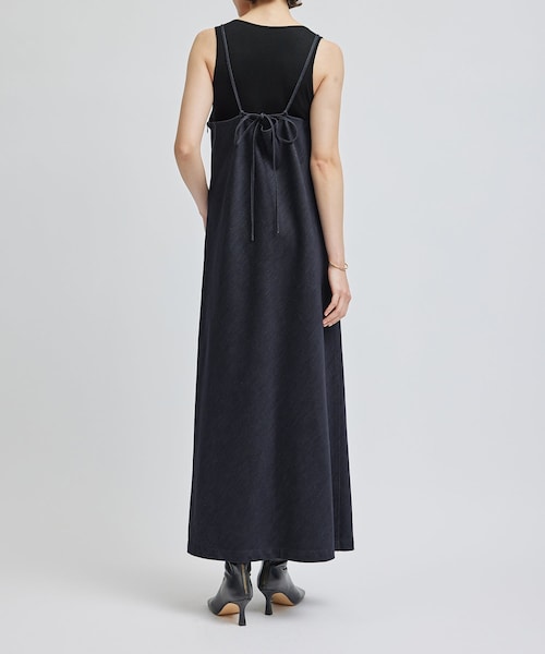 ROPE'（ロペ）の「シルク混リアクティブデニムキャミワンピース（ワンピース・レディース・ネイビー・F）」の4枚目の写真