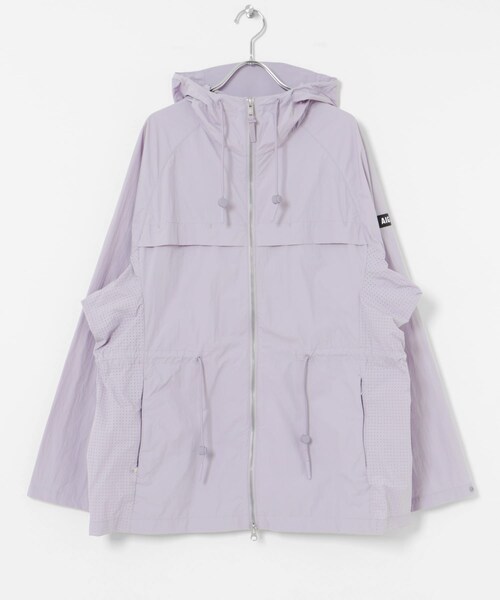 THE GOODLAND MARKET（ザグッドランドマーケット）の「AIGLE　撥水 UVカット ライトウェイトフーデッドジャケット（テーラードジャケット・レディース・D.LILAS/BEETLE・M/L）」の2枚目の写真