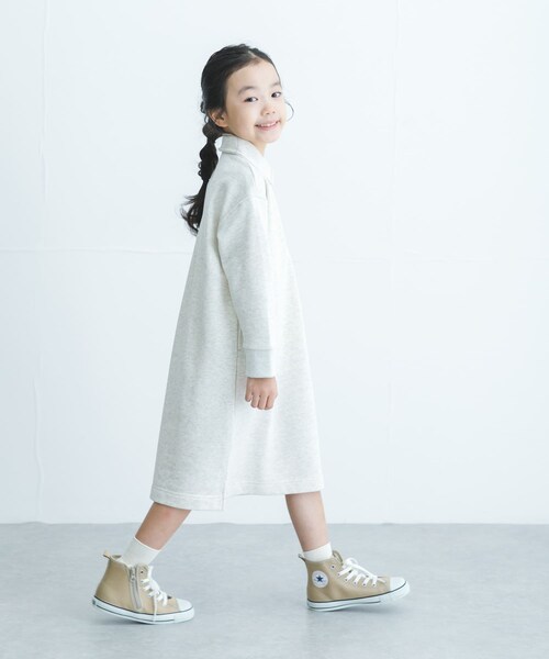 URBAN RESEARCH DOORS(アーバンリサーチドアーズ)の「『WEB/一部店舗限定サイズ』裏毛ハーフジップワンピース(KIDS)(ワンピース・キッズ・OATMEAL/BLUEGRAY・105/120/135/150)」の13枚目の写真