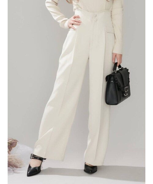 EATME（イートミー）の「ウエストマークワイドパンツ（その他パンツ・レディース・アイボリー/ブラック/ブルー・S/M）」の4枚目の写真