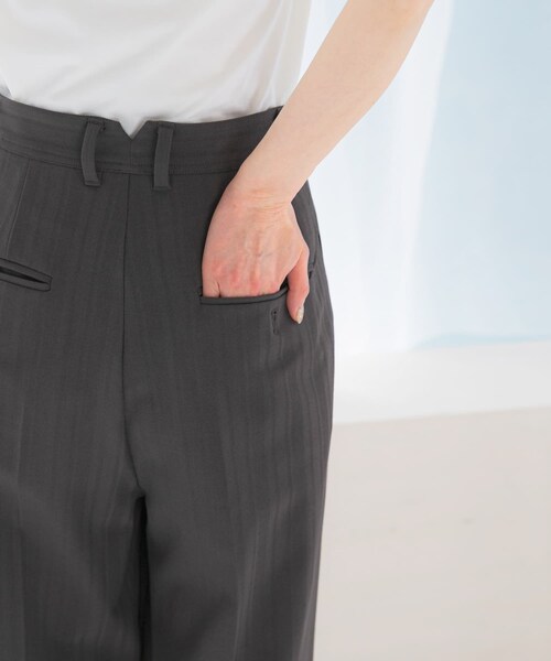 URBAN RESEARCH ROSSO（アーバンリサーチロッソ）の「ヘリンボーンラップストレートパンツ（その他パンツ・レディース・IVORY/CHARCOAL・36/38）」の21枚目の写真