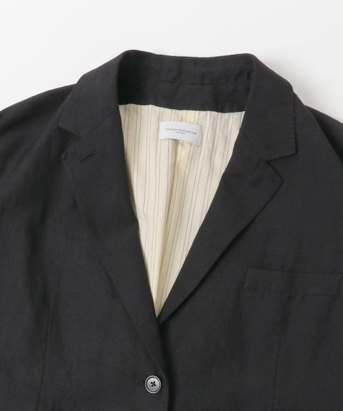 URBAN RESEARCH（アーバンリサーチ）の「new basic　OVER WASHED JACKET（テーラードジャケット・レディース・BLACK/BEIGE・36/38）」の5枚目の写真