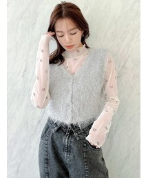 dazzlin | ラメシャギー2wayミニトップス(ニット/セーター)