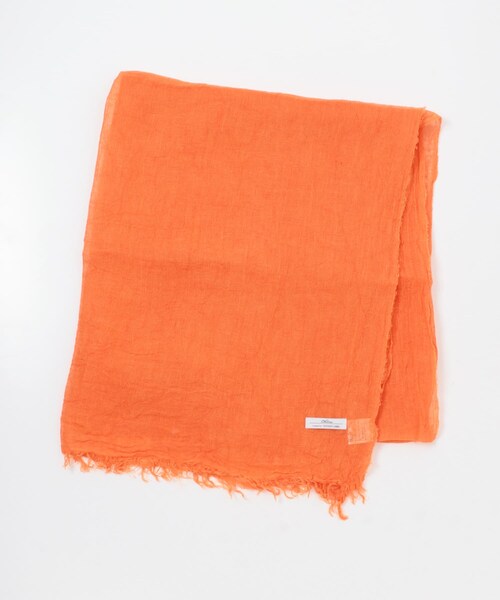 URBAN RESEARCH Sonny Label（アーバンリサーチサニーレーベル）の「イタリア製リネンストール（ストール/ショール・レディース・オレンジ/ネイビー/Lグレー・one）」の10枚目の写真
