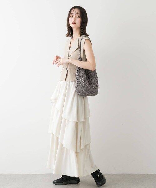 SENSE OF PLACE by URBAN RESEARCH（センスオブプレイスバイアーバンリサーチ）の「メタリックヤーンバッグ（ハンドバッグ・レディース・SILVER/CHARCOAL/MIX/RED・one）」の11枚目の写真