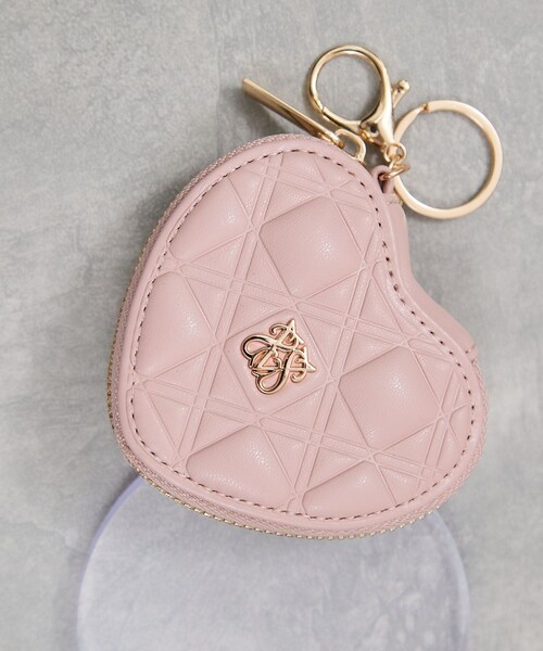 VIS（ビス）の「ハートキルティングポーチチャーム（キーホルダー・レディース・ブラック/レッド/ピンク・F）」の6枚目の写真