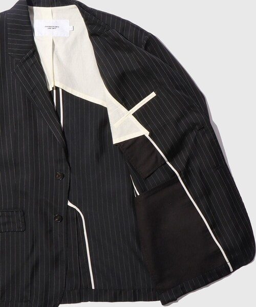 ADAM ET ROPE'(アダムエロペ)の「【JOHN MASON SMITH/ジョン メイソン スミス】WASHED CUPRO OVERSIZED 2B TAILORED JACKET(テーラードジャケット・メンズ・ブラック系・L/M/S)」の13枚目の写真