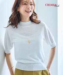 SMILE LAND | ５分袖ハイネックニットプルオーバー【OtonaSMILE】(ニット/セーター)