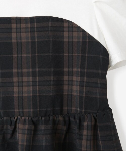 ROPE' PICNIC（ロペピクニック）の「【KIDS/キッズ】ドッキングチェックワンピース/リンクコーデ（ワンピース・キッズ・ブラック系/ネイビー系・L/M/S）」の12枚目の写真