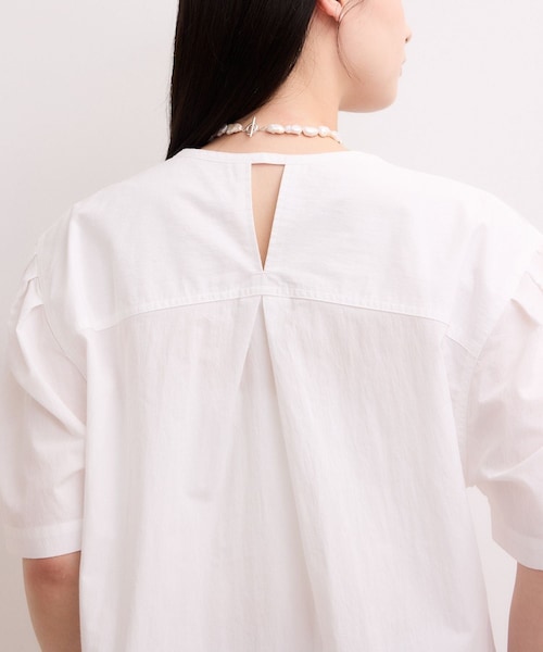 ADAM ET ROPE'（アダムエロペ）の「【WEB限定】タックスリーブブラウス（シャツ/ブラウス・レディース・ブラック/ホワイト/サックス・F）」の11枚目の写真