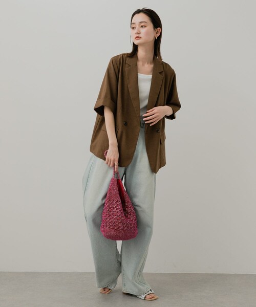 SENSE OF PLACE by URBAN RESEARCH（センスオブプレイスバイアーバンリサーチ）の「メタリックヤーンバッグ（ハンドバッグ・レディース・SILVER/CHARCOAL/MIX/RED・one）」の20枚目の写真