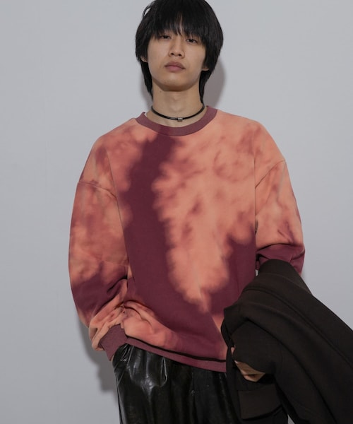 SENSE OF PLACE by URBAN RESEARCH（センスオブプレイスバイアーバンリサーチ）の「ブリーチクルーネックウェット（スウェット・メンズ・GREEN/BLACK/BURGUNDY・M/L）」の3枚目の写真