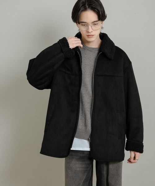 SENSE OF PLACE by URBAN RESEARCH（センスオブプレイスバイアーバンリサーチ）の「アソートボアブルゾン（ブルゾン・メンズ・BLK×CHA/BLK×BLK/GRY×KHK・M/L）」の7枚目の写真