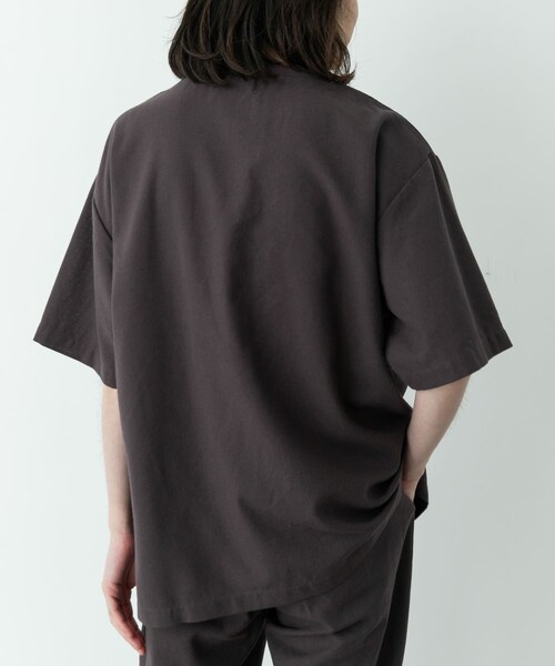 URBAN RESEARCH Sonny Label（アーバンリサーチサニーレーベル）の「接触冷感リネン混ショートスリーブTシャツ（Tシャツ/カットソー・メンズ・ストライプ/チャコール/ブラック・M/L/XL）」の17枚目の写真