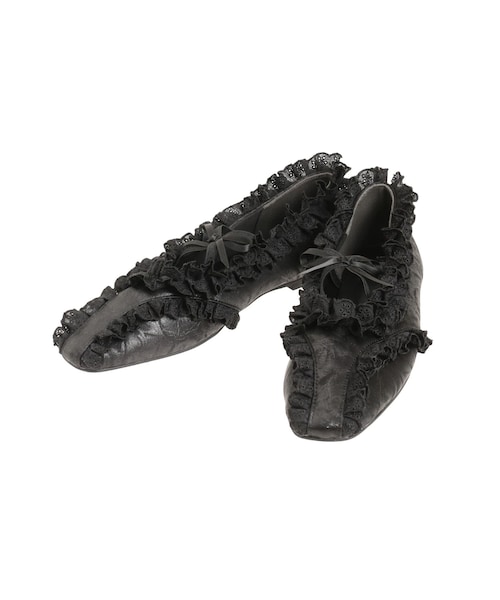 merry jenny（メリージェニー）の「フリルデコラティブバレエシューズ（バレエシューズ・レディース・アイボリー/ブラック/ピンク/オフホワイト・M/L）」の10枚目の写真