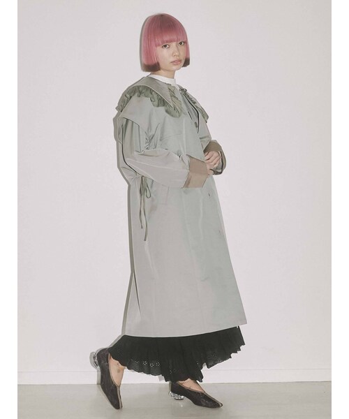 merry jenny（メリージェニー）の「ベストレイヤードトレンチコート（トレンチコート・レディース・オフホワイト/ベージュ/カーキ・F）」の21枚目の写真