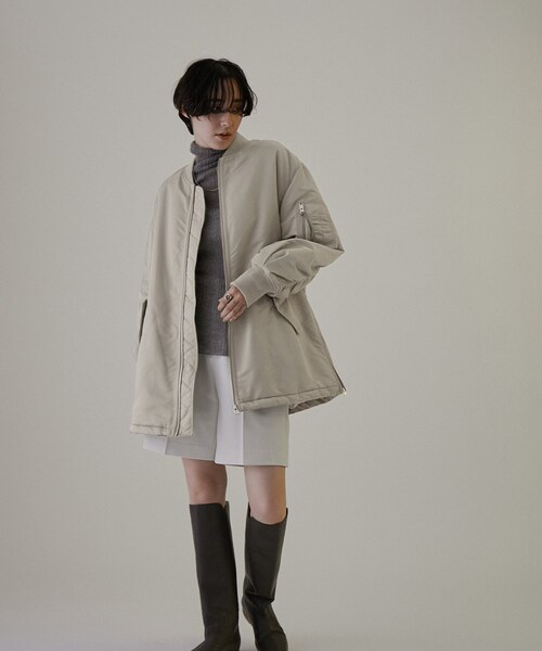 サロンアダムエロペ　サイドジップミドルMA-1【撥水加工付き】 ADAM ET ROPE'（アダムエロペ）の「サイドジップミドルMA-1【撥