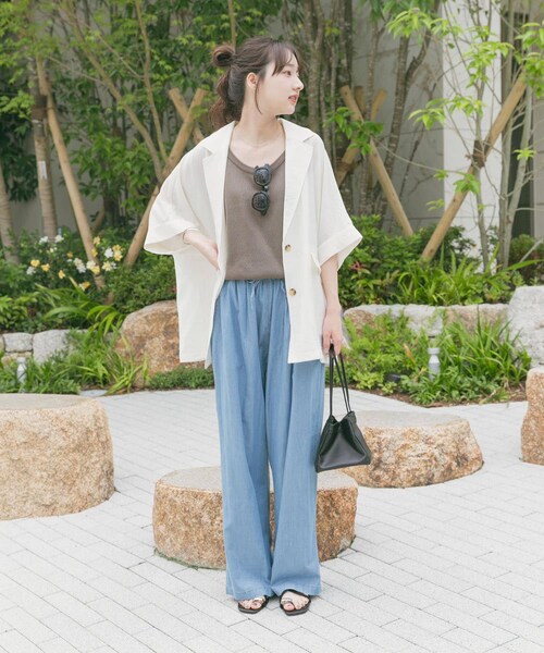 ITEMS URBANRESEARCH（アイテムズ アーバンリサーチ）の「シアードルマンジャケット（テーラードジャケット・レディース・WHT/BLK/BRN/CHK・FREE/Free）」の11枚目の写真