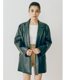 EVRIS | レザーライクルーズジャケット(テーラードジャケット)