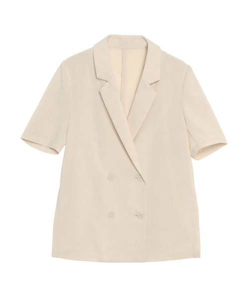 ELENDEEK（エレンディーク）の「HALF SLEEVE TECH JK（テーラードジャケット・レディース・ブラック/ブラウン/ベージュ・F）」の3枚目の写真