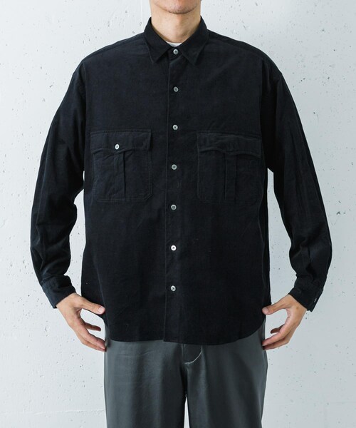 URBAN RESEARCH（アーバンリサーチ）の「PORTER CLASSIC　R-UP ORGANIC CRDRY SHIRT（シャツ/ブラウス・メンズ・BLACK・L/XL/XXL）」の5枚目の写真