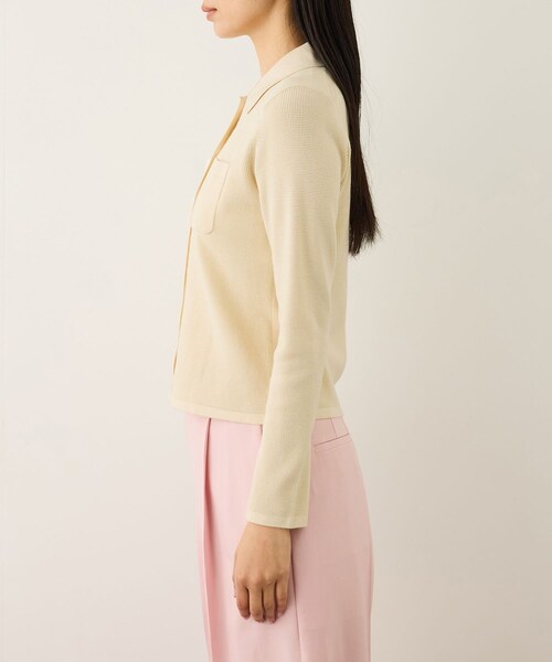 ROPE'(ロペ)の「ポロニットカーディガン/イージーケア(カーディガン/ボレロ・レディース・ブラック/ベージュ/ピンク・F)」の20枚目の写真