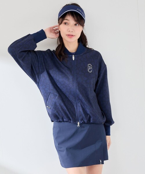 ROPE'(ロペ)の「【UVカット】【接触冷感】アニマル柄ドロストライトブルゾン(ブルゾン・レディース・グレー/ネイビー/ピンク・L/M/S)」の10枚目の写真