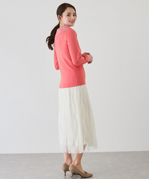 Jayro（ジャイロ）の「ラメアシメオフショル風プルオーバー（ニット/セーター・レディース・ブラック/ホワイト系/パープル系/ピンク・M）」の22枚目の写真