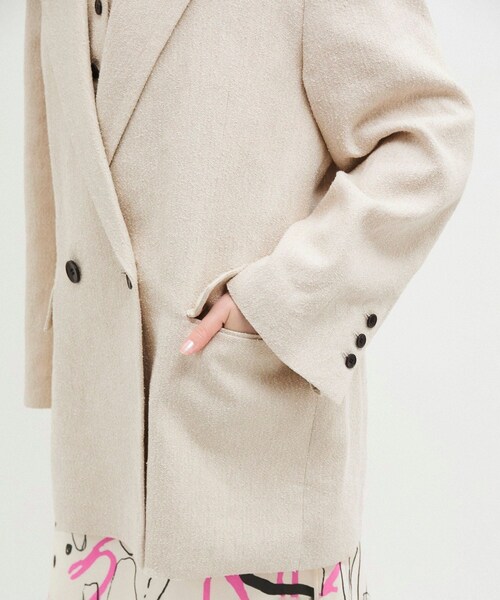 ADAM ET ROPE'（アダムエロペ）の「リネンMIXオーバージャケット（テーラードジャケット・レディース・キナリ/ベージュ・F）」の22枚目の写真