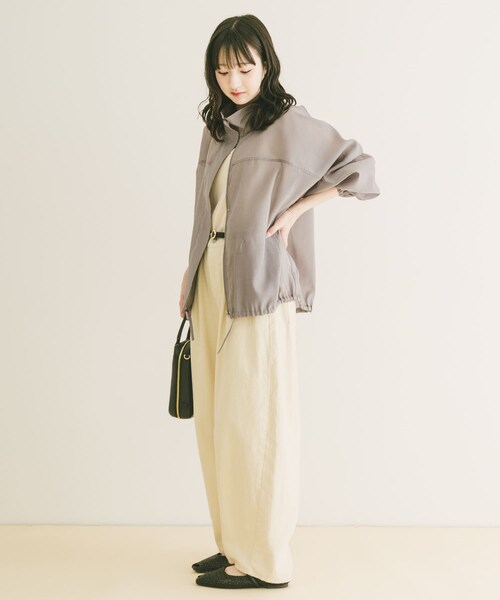 ITEMS URBANRESEARCH(アイテムズ アーバンリサーチ)の「シアースタンドブルゾン(ブルゾン・レディース・MILK/BLU/GRY・Free)」の16枚目の写真