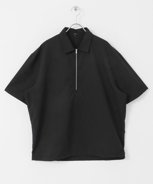 ITEMS URBANRESEARCH（アイテムズ アーバンリサーチ）の「『UVカット』クールタッチナイロン ハーフジップ プルオーバーシャツ（シャツ/ブラウス・メンズ・BLK/OFF/KHK・M/L）」の19枚目の写真