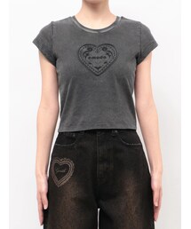 EMODA | エンブレムハートパッチTシャツ(Tシャツ/カットソー)