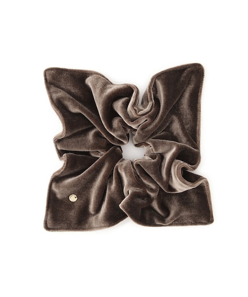 VIS（ビス）の「スクエアベロアシュシュ（シュシュ・レディース・ブラック/ダークブラウン・F）」の3枚目の写真