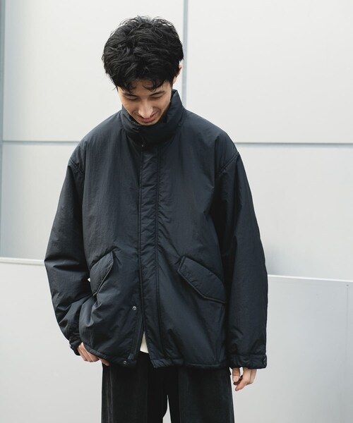 URBAN RESEARCH DOORS（アーバンリサーチドアーズ）の「中綿ショートモッズコート（モッズコート・メンズ・OLV CHK/CCL CHK/BLACK・M/L）」の6枚目の写真