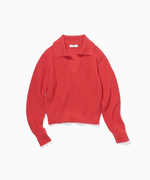 ROPE'（ロペ）の「オーガニックコットンポロニットプルオーバー/イージーケア（ニット/セーター・レディース・ホワイト系/ネイビー/レッド系/ピンク・F）」の17枚目の写真