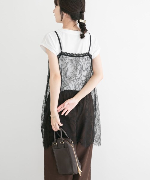 ITEMS URBANRESEARCH(アイテムズ アーバンリサーチ)の「レースキャミソール(キャミソール・レディース・WHT/BLK・Free)」の13枚目の写真