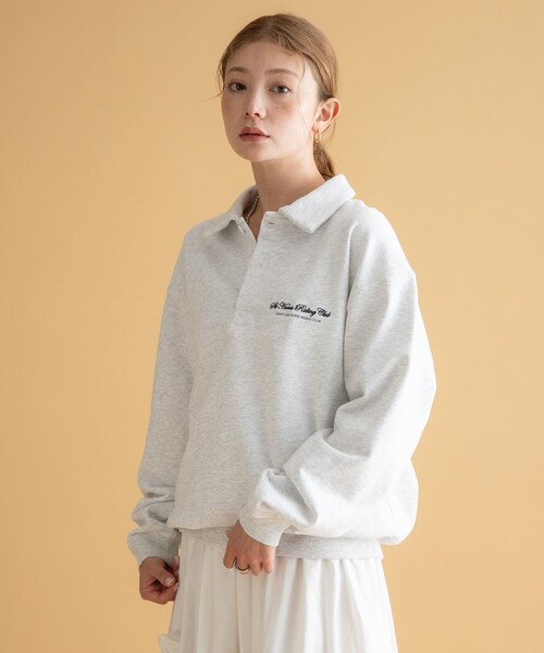 URBAN RESEARCH Sonny Label（アーバンリサーチサニーレーベル）の「GEM SPORTSWEAR　スウェットポロシャツ（スウェット・レディース・ブラウン/オートミール/チャコール・M/L）」の7枚目の写真