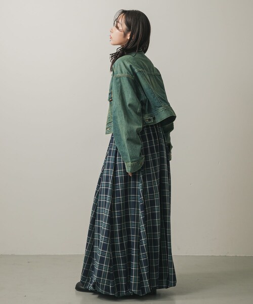 SENSE OF PLACE by URBAN RESEARCH（センスオブプレイスバイアーバンリサーチ）の「『別注』Lee101×SENSE OF PLACE　JACKET（デニムジャケット・レディース・BROWN/GREEN・FREE）」の11枚目の写真