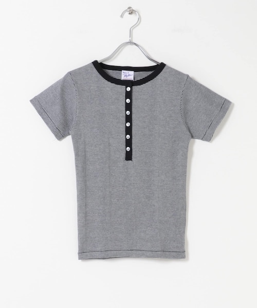 KBF(ケイビーエフ)の「Miller Panel ribbed Henley tee(Tシャツ/カットソー・レディース・WHITE/BLK-W3/CGRY・Free)」の11枚目の写真