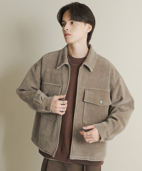 SENSE OF PLACE by URBAN RESEARCH(センスオブプレイスバイアーバンリサーチ)の「ヴィンテージツイルZIPブルゾン(ブルゾン・メンズ・BLACK/BROWN/PURPLE・M/L)」の22枚目の写真