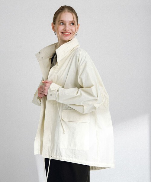 URBAN RESEARCH Sonny Label（アーバンリサーチサニーレーベル）の「ミリタリーナイロンブルゾン（ブルゾン・レディース・チャコール/アイボリー/カーキ・FREE）」の6枚目の写真